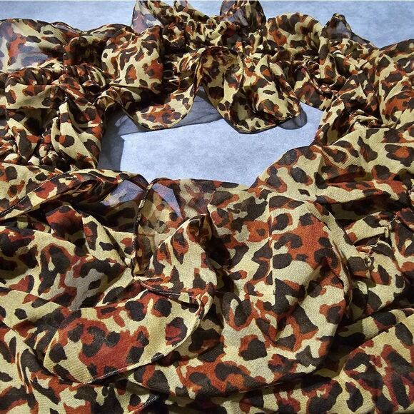 COLLECTION EIGHTEEN Cheetah Boa POLYESTER Scarf 13" x 72" - Picture 2 of 4